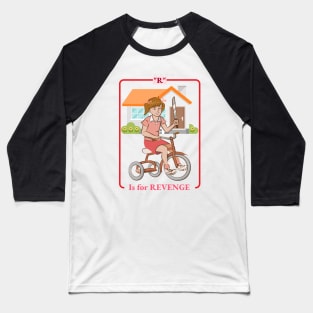 Funny Retro "R Is For Revenge" Parody Baseball T-Shirt